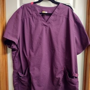 Plus size scrub top